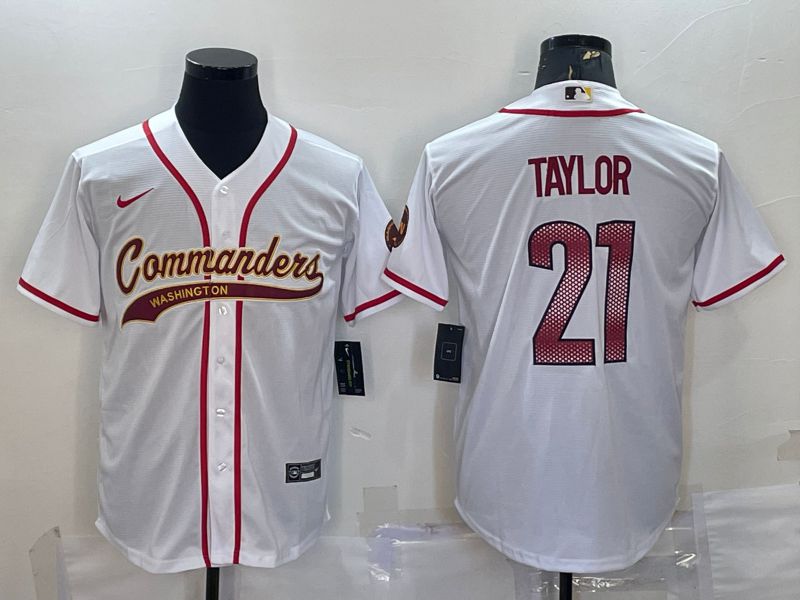 Men Washington Commanders 21 Taylor White 2022 Nike Co branded NFL Jerseys